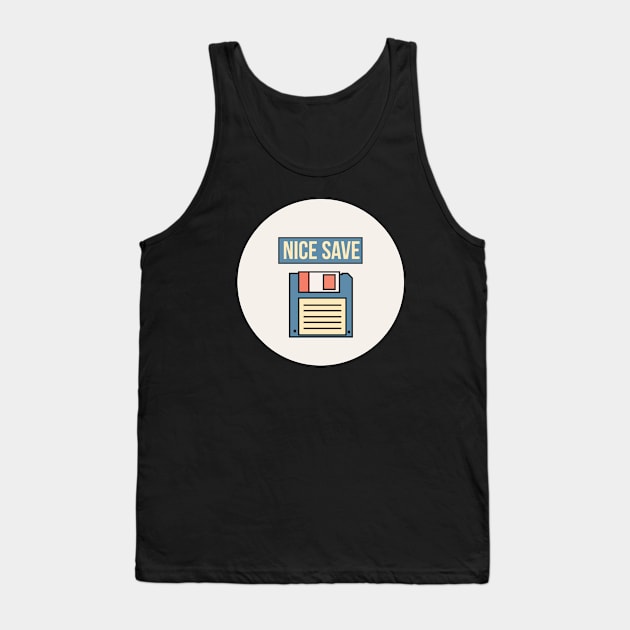 Nice Save - Retro Technology Tank Top by D3Apparels